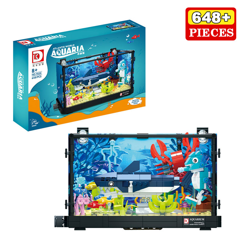 Aquarium Fish Lego - 648 adet köpekbalığı ekosistemi tankı yapı