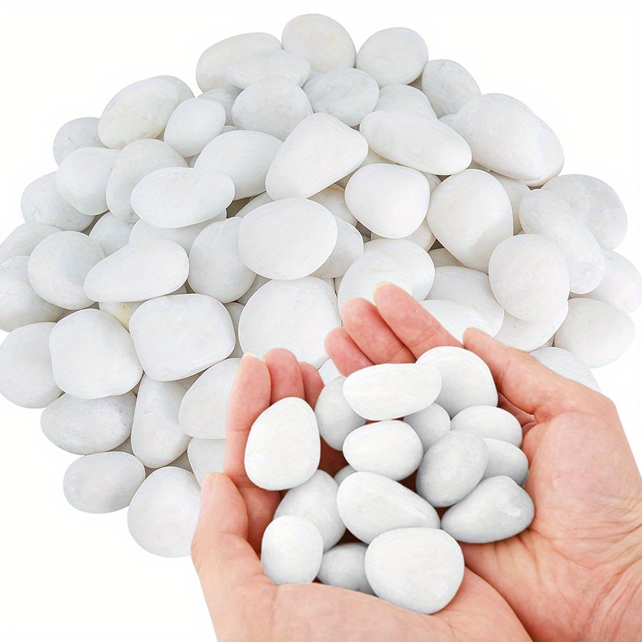 Aquarium Fish Items - 200/400g Beyaz Yüksek Parlaklıkta Doğal Çakıl