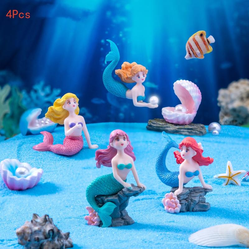 Aquarium Fish Items - 4 adet plastik balık tankı küçük