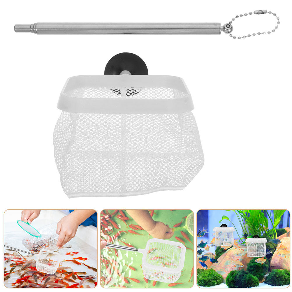 Aquarium Fish Net Small - 2 Adet Paslanmaz Çelik Uzatılabilir Balık