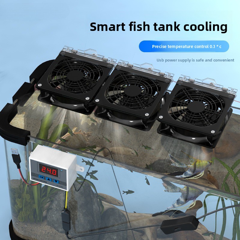 Aquarium Fish Cold Water - USB Akıllı Sessiz Soğutma Fanı Akvaryum