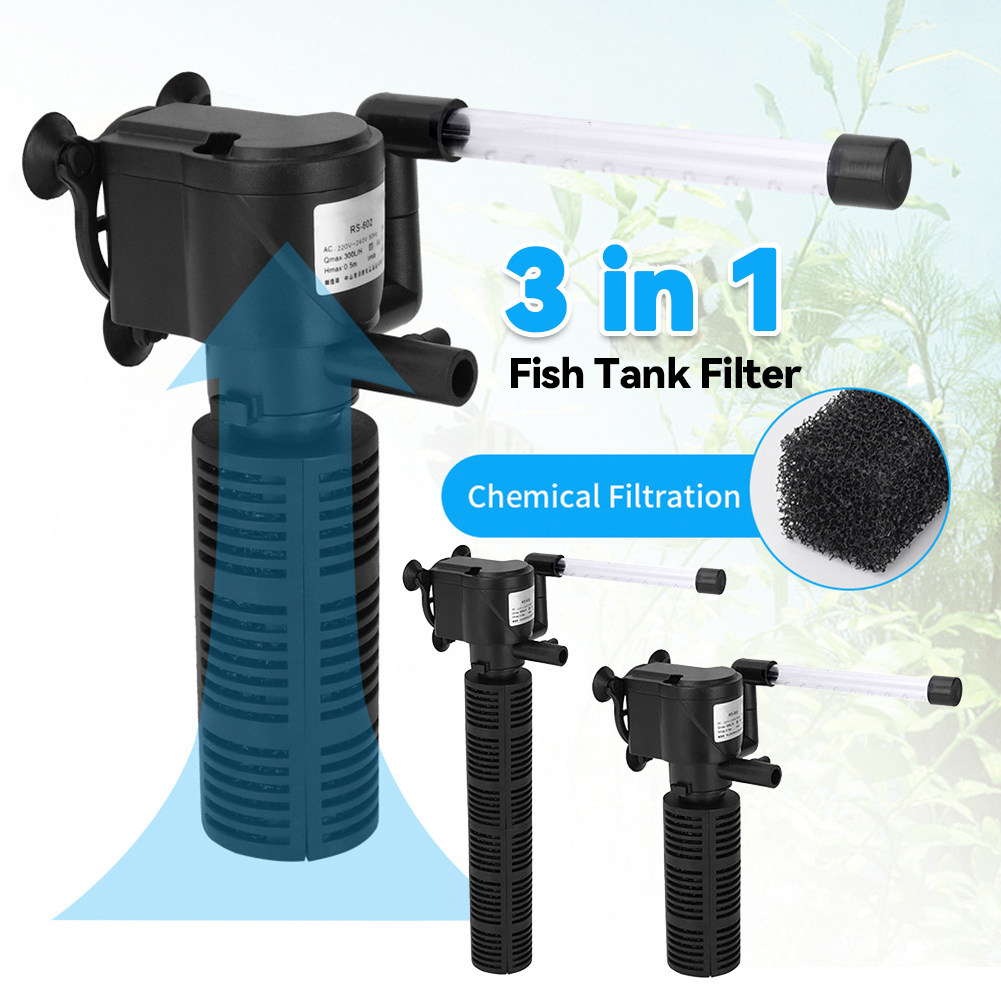 Aquarium Fish Waste Collector - 3'ü 1 Arada Akvaryum İç Filtresi