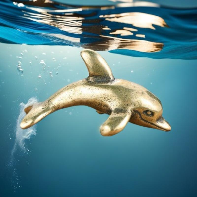 Pirinç Yunus Figürü Vintage El - Aquarium Fish Dolphin incelemesi ve fiyatı