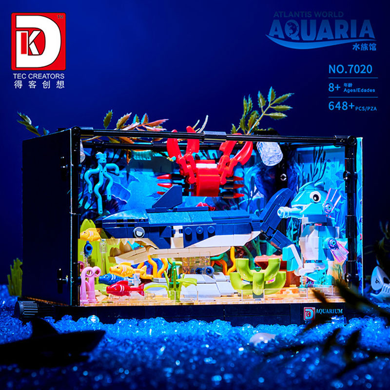 648 adet köpekbalığı ekosistem - Aquarium Fish Lego incelemesi ve fiyatı