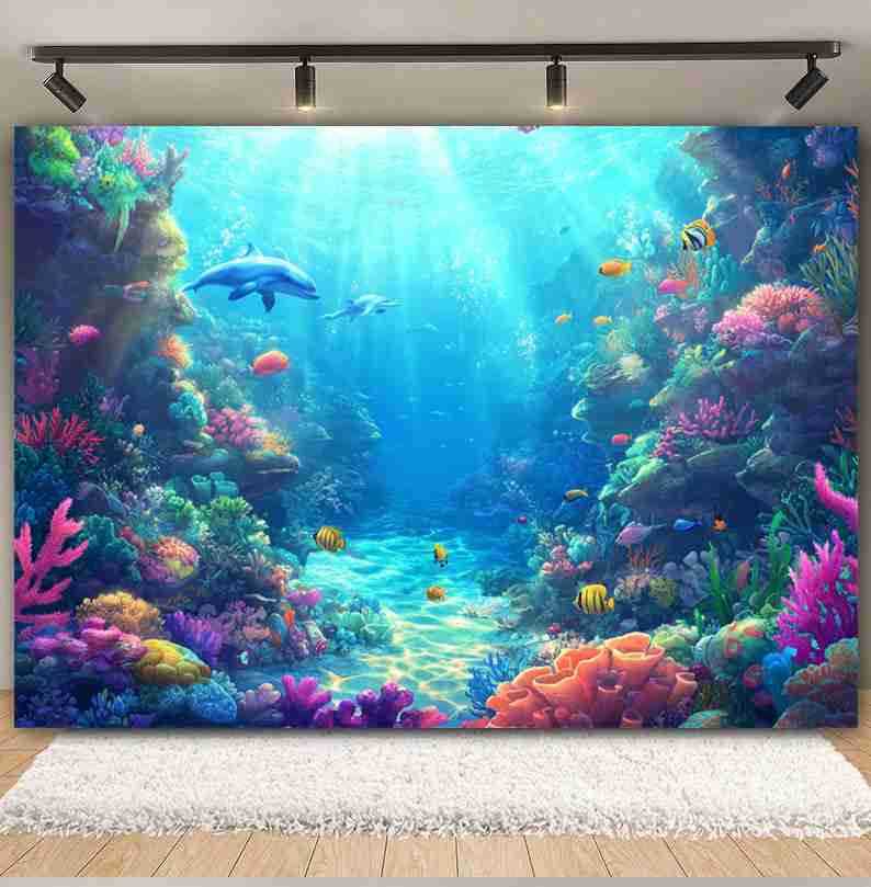 Sualtı Dünyası Arka Plan Fotoğ - Aquarium Fish Dolphin incelemesi ve fiyatı