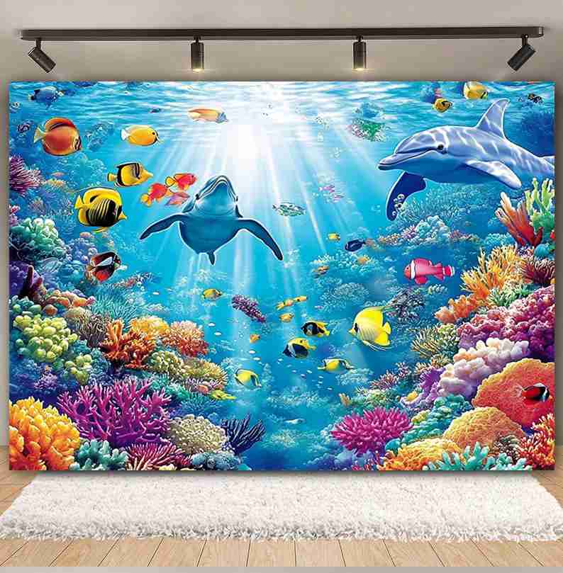 Sualtı Dünyası Arka Plan Fotoğ - Aquarium Fish Dolphin incelemesi ve fiyatı