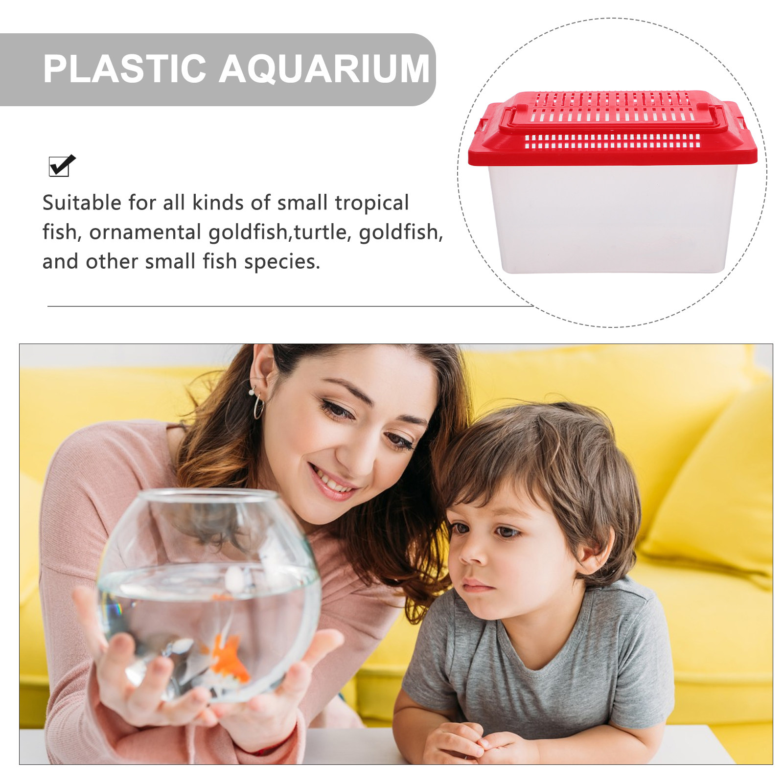 Taşınabilir Şeffaf Balık ve Ka - Box Fish In Aquarium incelemesi ve fiyatı