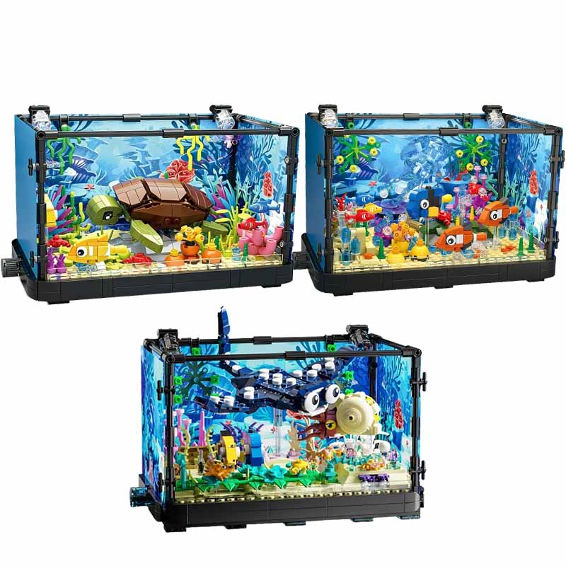 Işıklı Balık Tankı Yapım Blokl - Aquarium Fish House incelemesi ve fiyatı