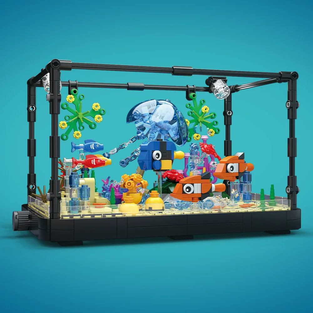 Işıklı Balık Tankı Yapım Blokl - Aquarium Fish House incelemesi ve fiyatı
