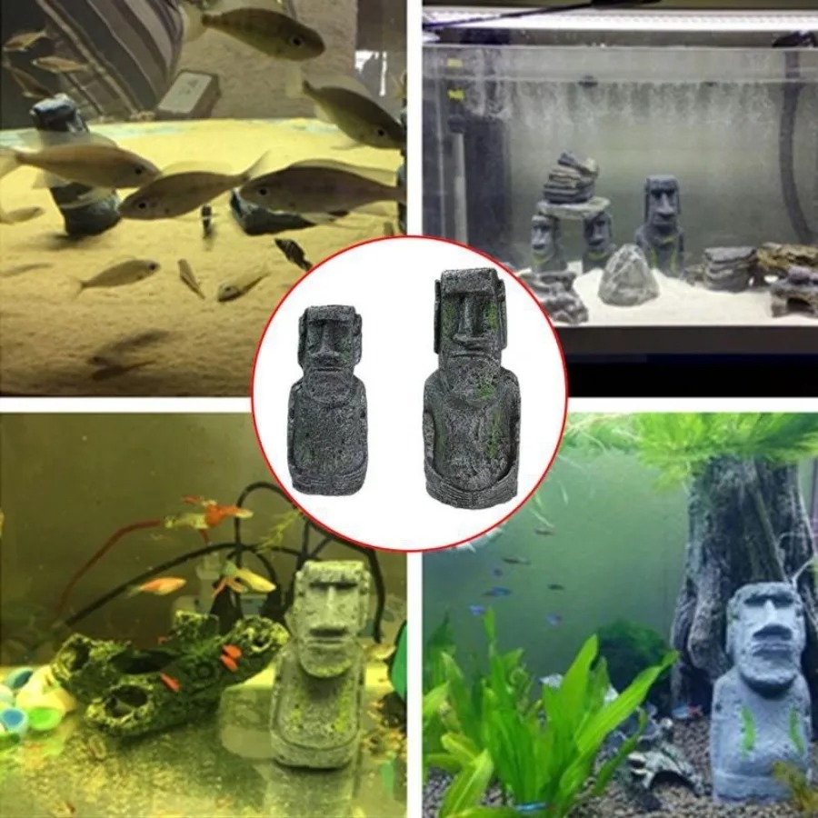 Paskalya Adası Taş Heykeli Reç - Aquarium Fish Artificial incelemesi ve fiyatı
